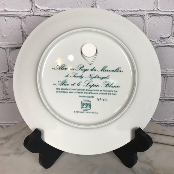 Alice In Wonderland 1981 Vintage French Collection Plate Alice Et La Chenille - Picture 3 of 7